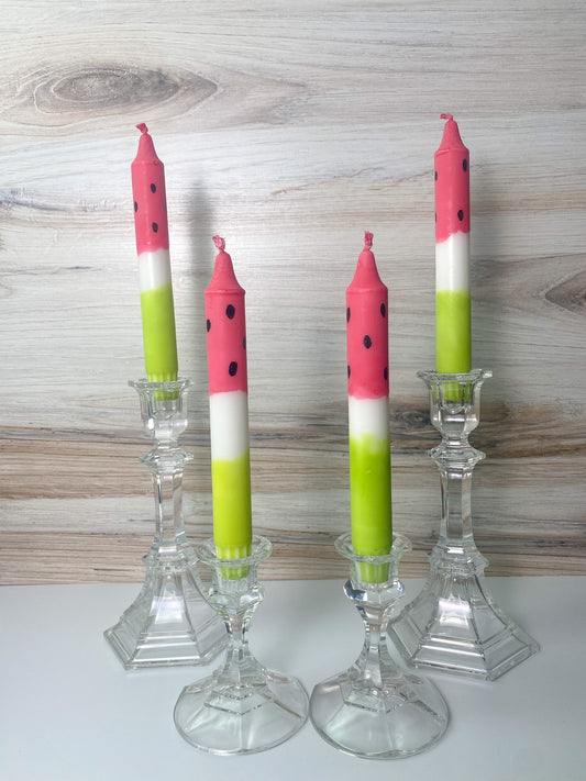 Taper Candles - Watermelon Slice